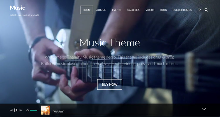 theme wordpress pour artiste